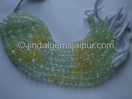 Multi Prenite Far Faceted Roundelle Shape Beads